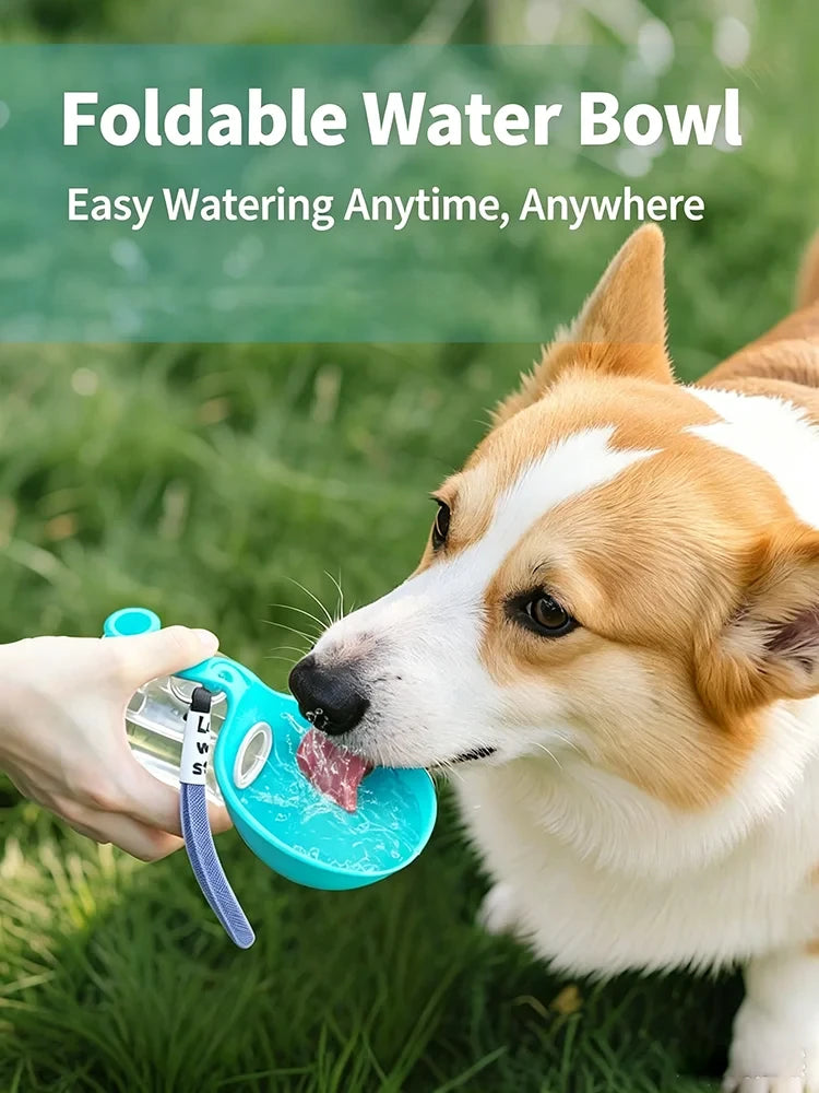 Botella de Agua Portátil para Perros con Cuenco | Antigoteo