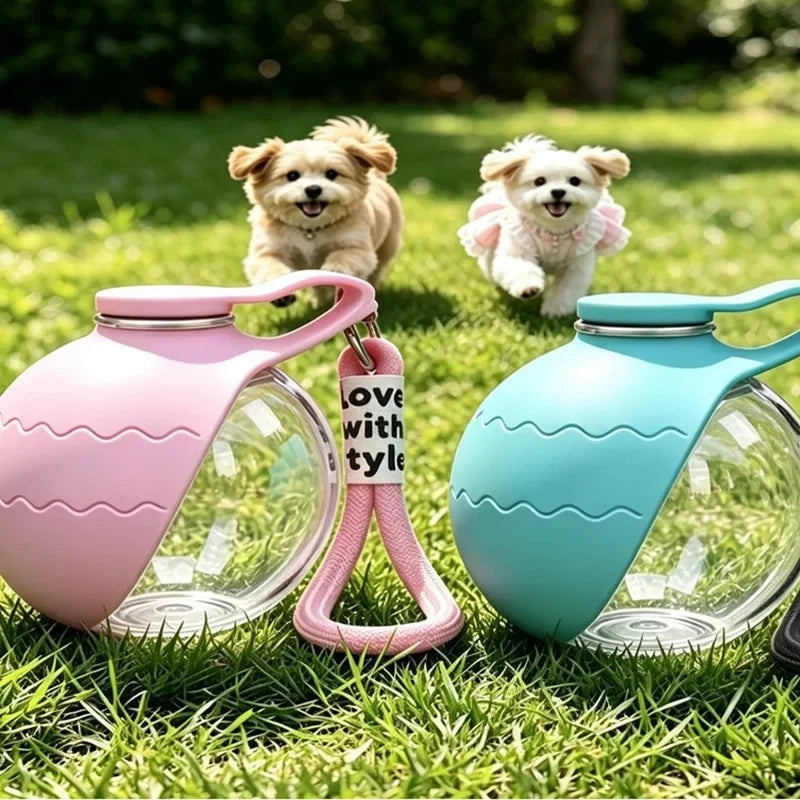 Botella de Agua Portátil para Perros con Cuenco | Antigoteo