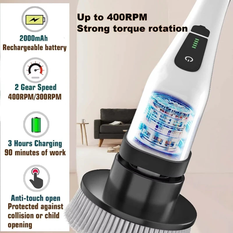 MaxiClean Pro™ – Cepillo Eléctrico Multiusos