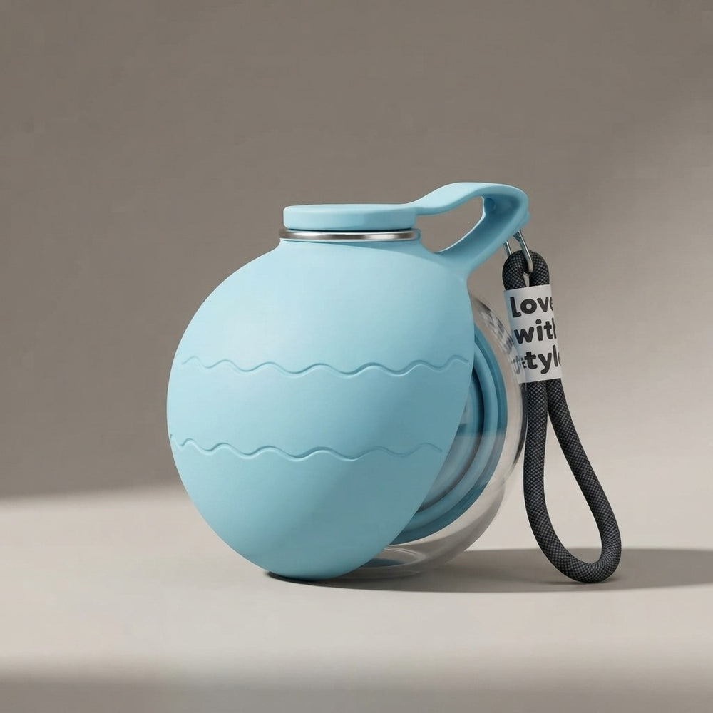 Botella de Agua Portátil para Perros con Cuenco | Antigoteo